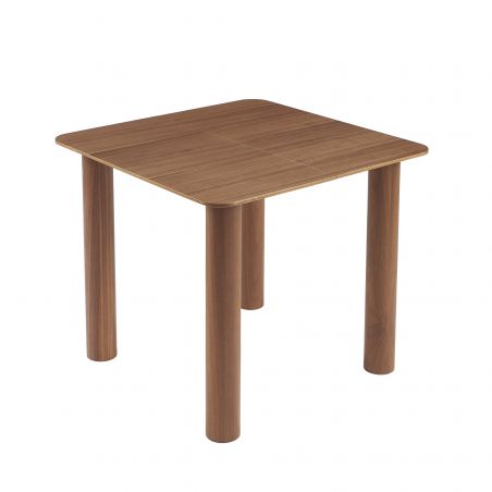 Table à manger PILAR placage noyer extensible 90-160cm