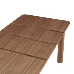 Table à manger PILAR placage noyer extensible 90-160cm