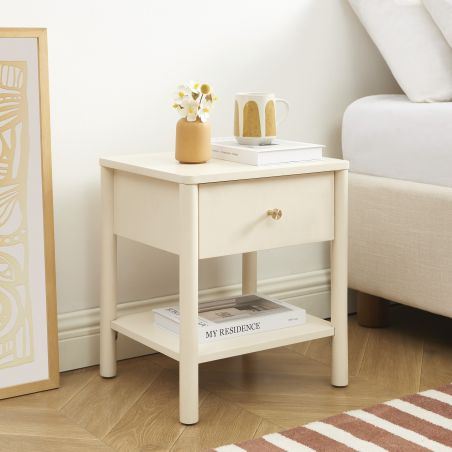 Table de chevet CLEO beige 40cm