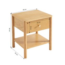 Table de chevet CLEO placage chêne 40cm