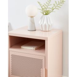 Table de chevet PANTONE métal rose blush 40cm