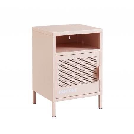 Table de chevet PANTONE métal rose blush 40cm