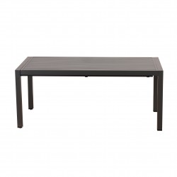 Ensemble repas DINA gris foncé 8 places  en aluminium avec table extensible