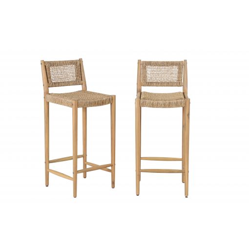 Lot de 2 tabourets de bar NURI hauteur d'assise 75 cm