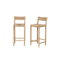 Lot de 2 tabourets de bar NAHA hauteur d'assise 75 cm