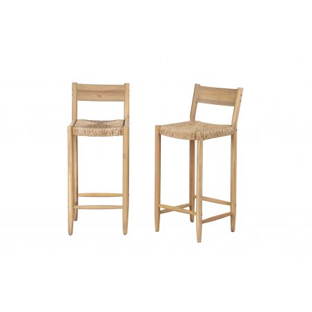 Lot de 2 tabourets de bar NAHA hauteur d'assise 75 cm