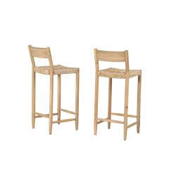 Lot de 2 tabourets de bar NAHA hauteur d'assise 75 cm