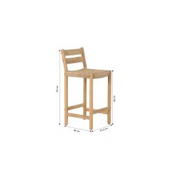 Lot de 2 tabourets de bar MINA hauteur d'assise 65 cm