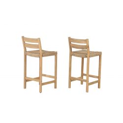 Lot de 2 tabourets de bar MINA hauteur d'assise 65 cm